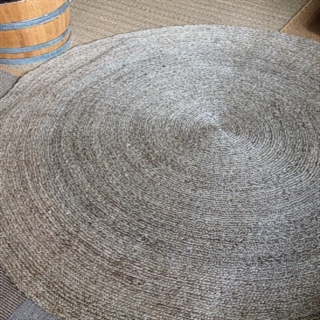 Silver Jute Round Rug 2.50 Diameter